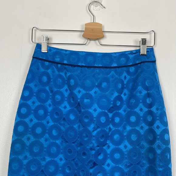 Maeve Womens 2 Pencil Skirt Zip Button Back Closure Circle Design Lined Skirt - Picture 3 of 10